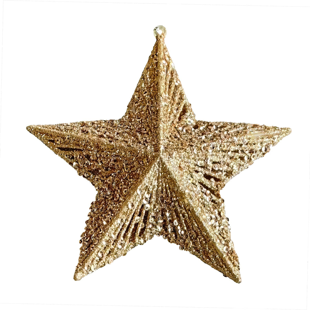 Gold Glitter Star Hanging Decoration (15cm)