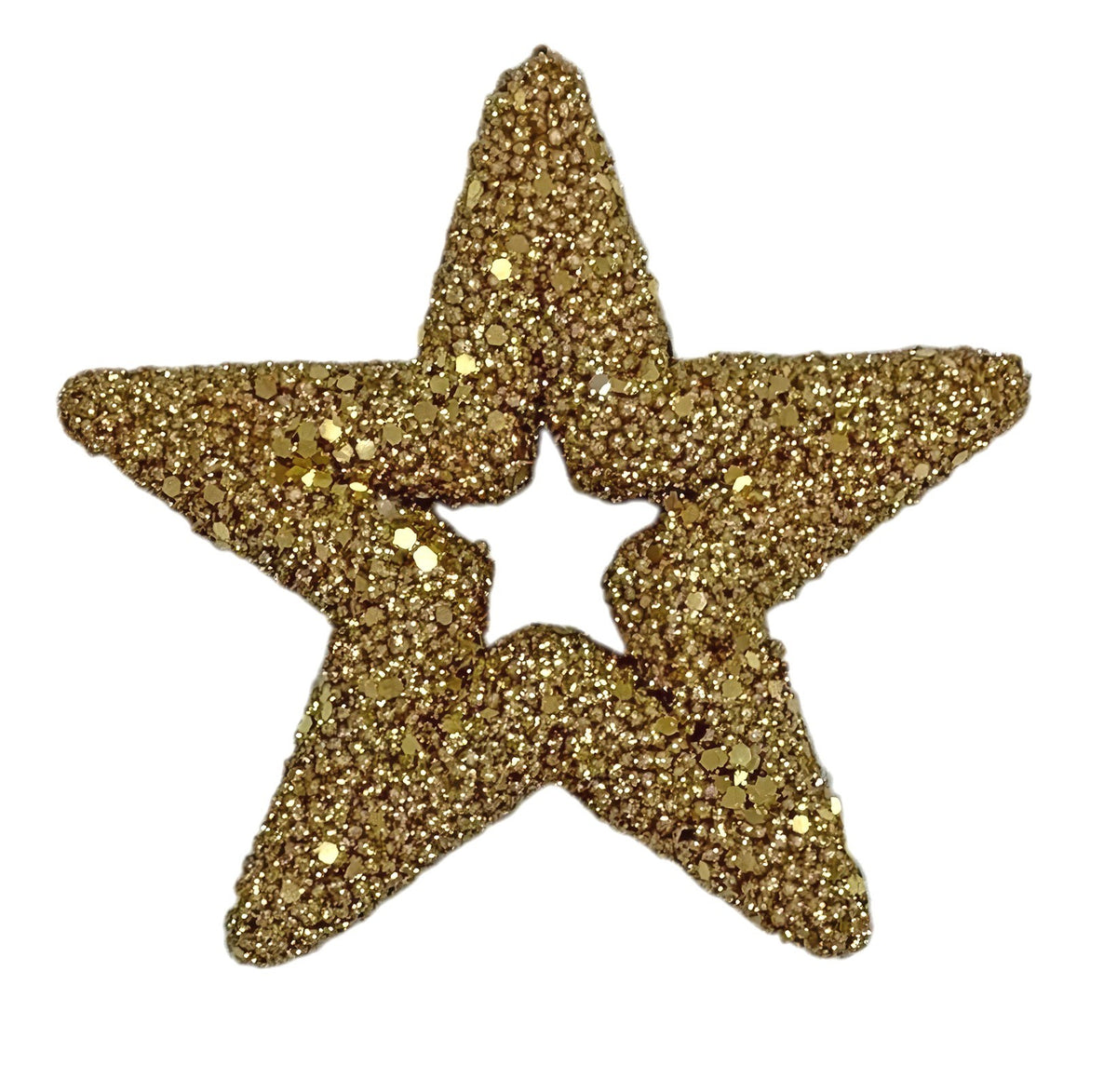 Glitter Gold Star Hanging Decoration (13cm)