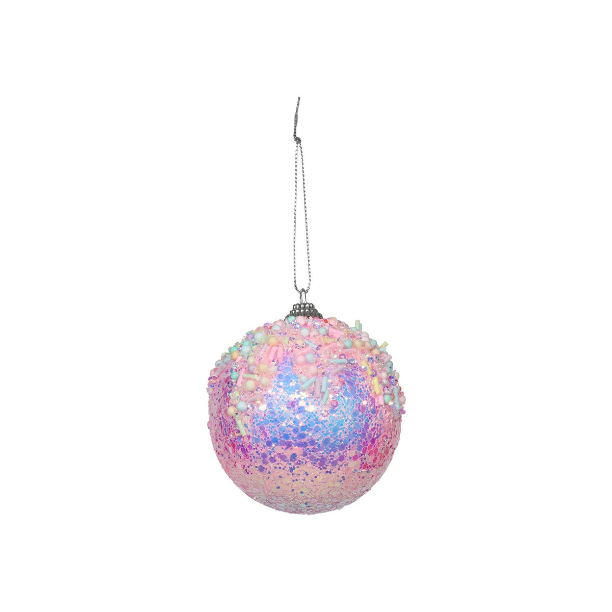 Iridescent Pink Bauble (8cm)