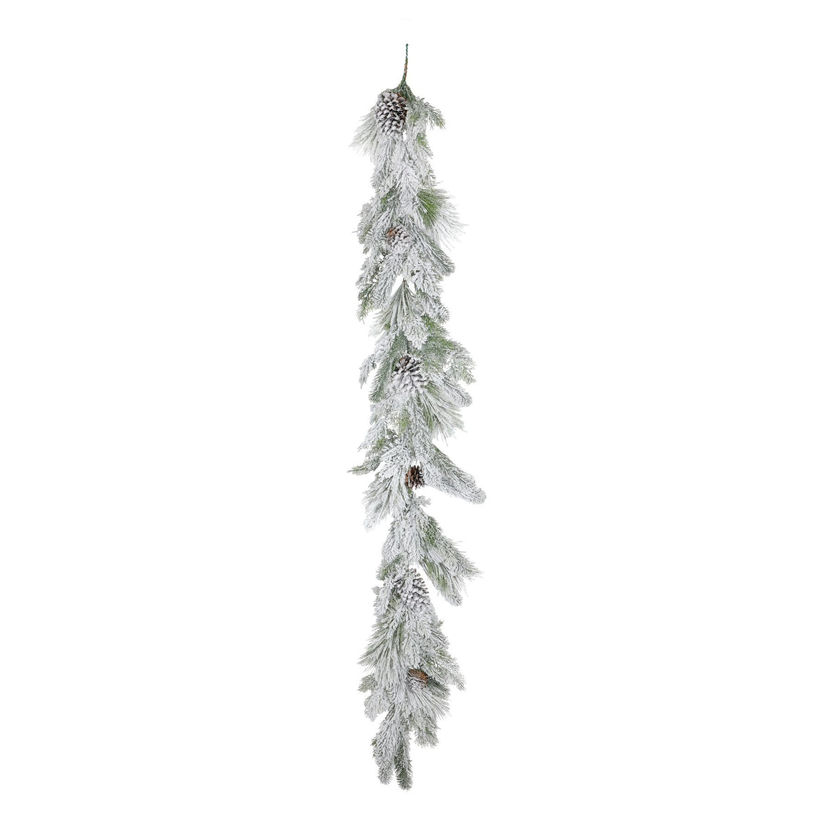 Snowy Mixed Pine &amp; Cone Garland (180cm)