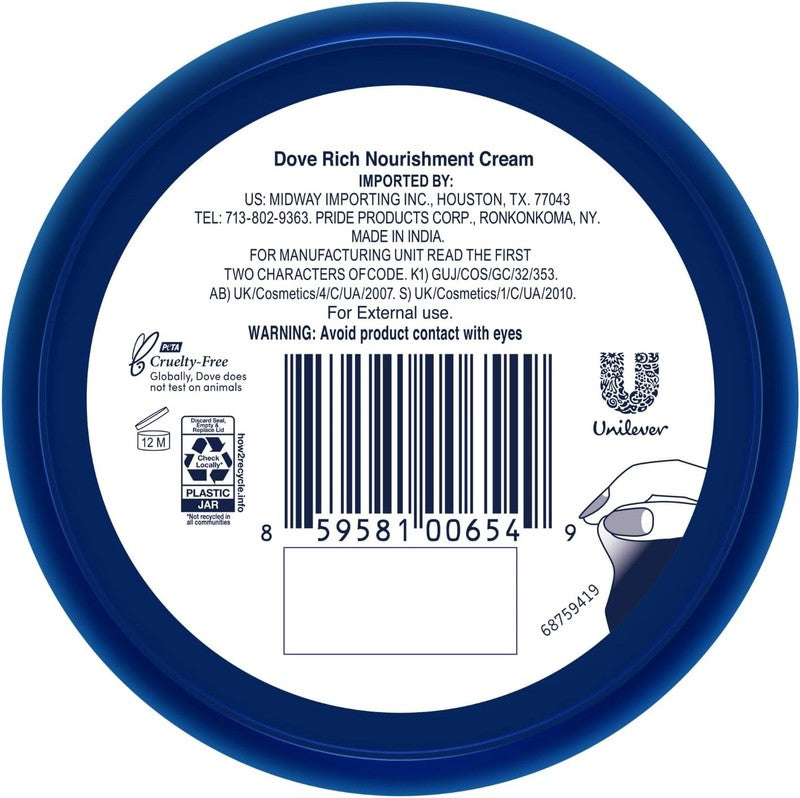 Dove Intensive Nourishing Cream Face Body 75ml