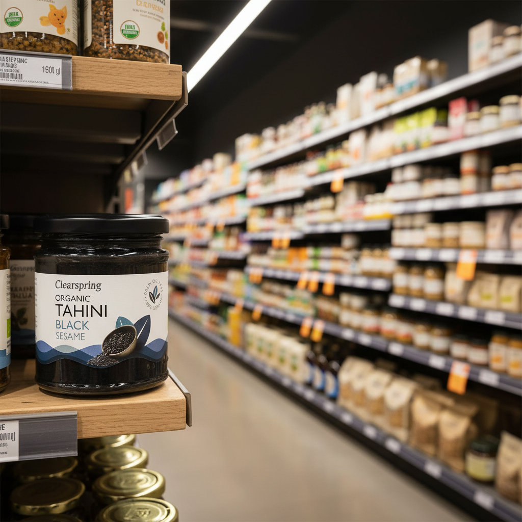 Clearspring Organic Tahini - Black Sesame - 170g