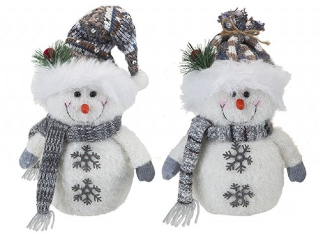 Fabric Snowman Decoration 12 inch (Assorted)