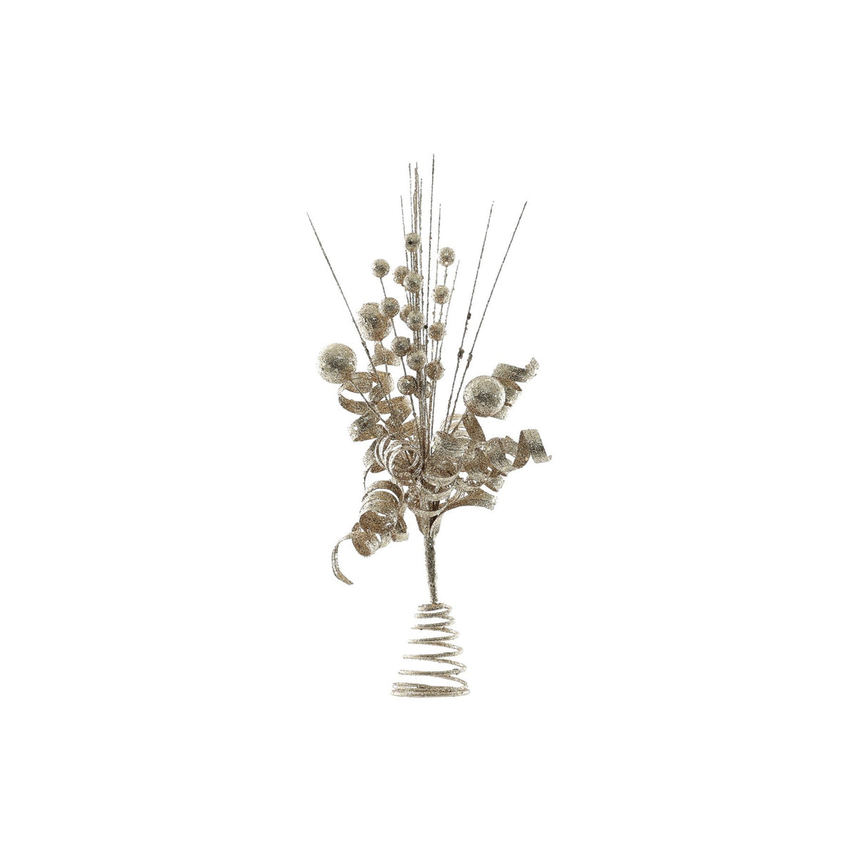 Glitter Ribbon Explosion Tree Topper - Gold (40cm)