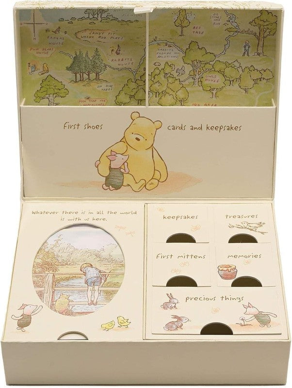 Disney Pooh Baby Keepsake Storage Box Compartments Classic Gift