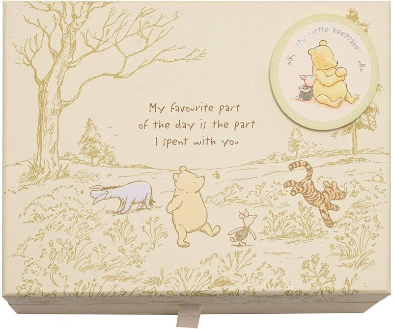 Disney Pooh Baby Keepsake Storage Box Compartments Classic Gift