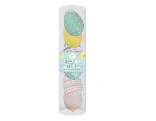Pack of 6 Hanging Printed Easter Eggs