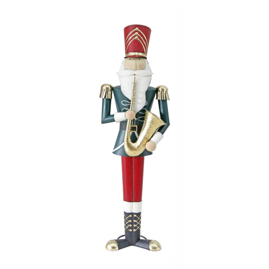 Christmas Metal Soldier Playing Horn (102cm)
