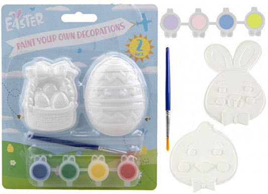 Pack of 2 Paint Your Own Easter Decoration