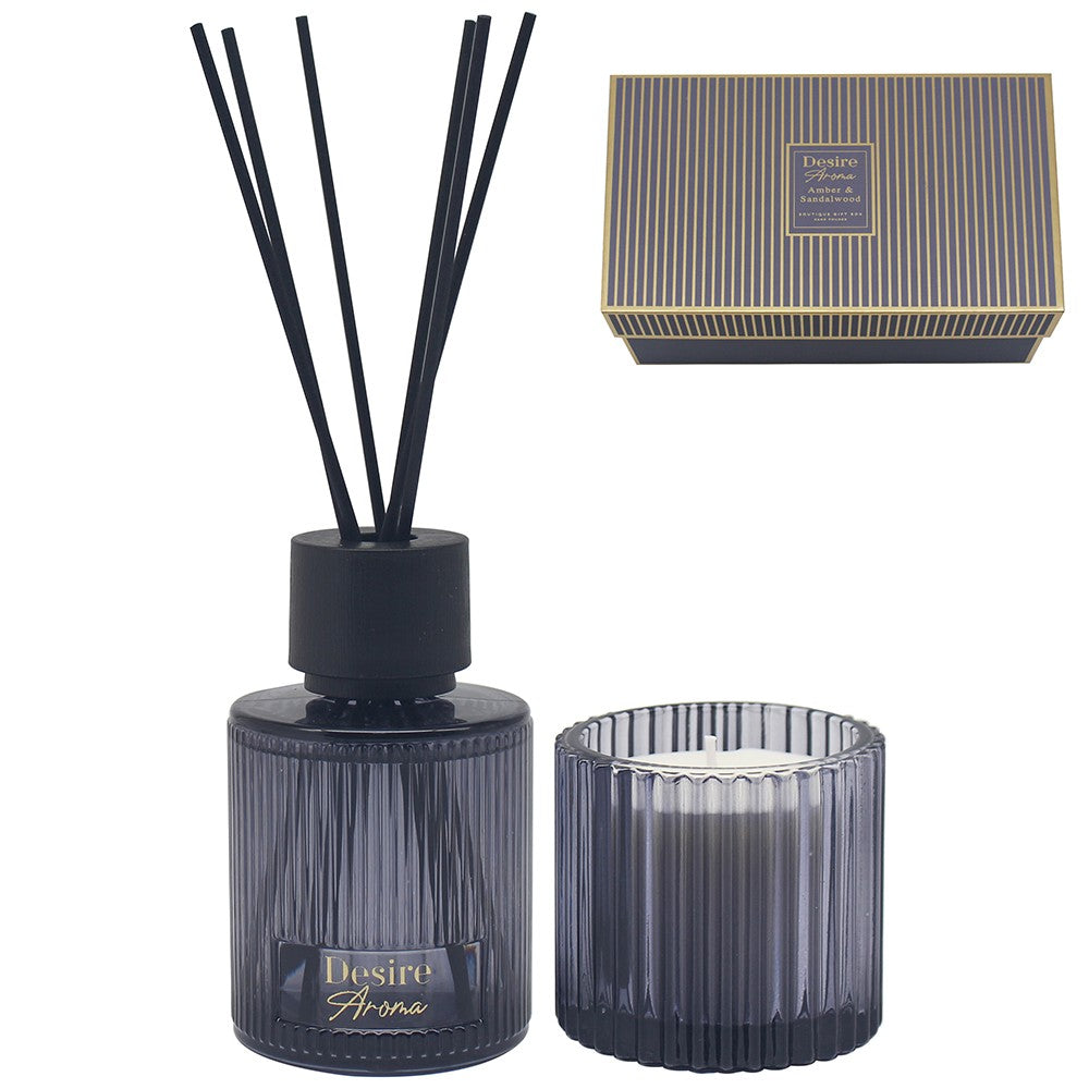 Amber &amp; Sandalwood Candle &amp; Diffuser (150ml)