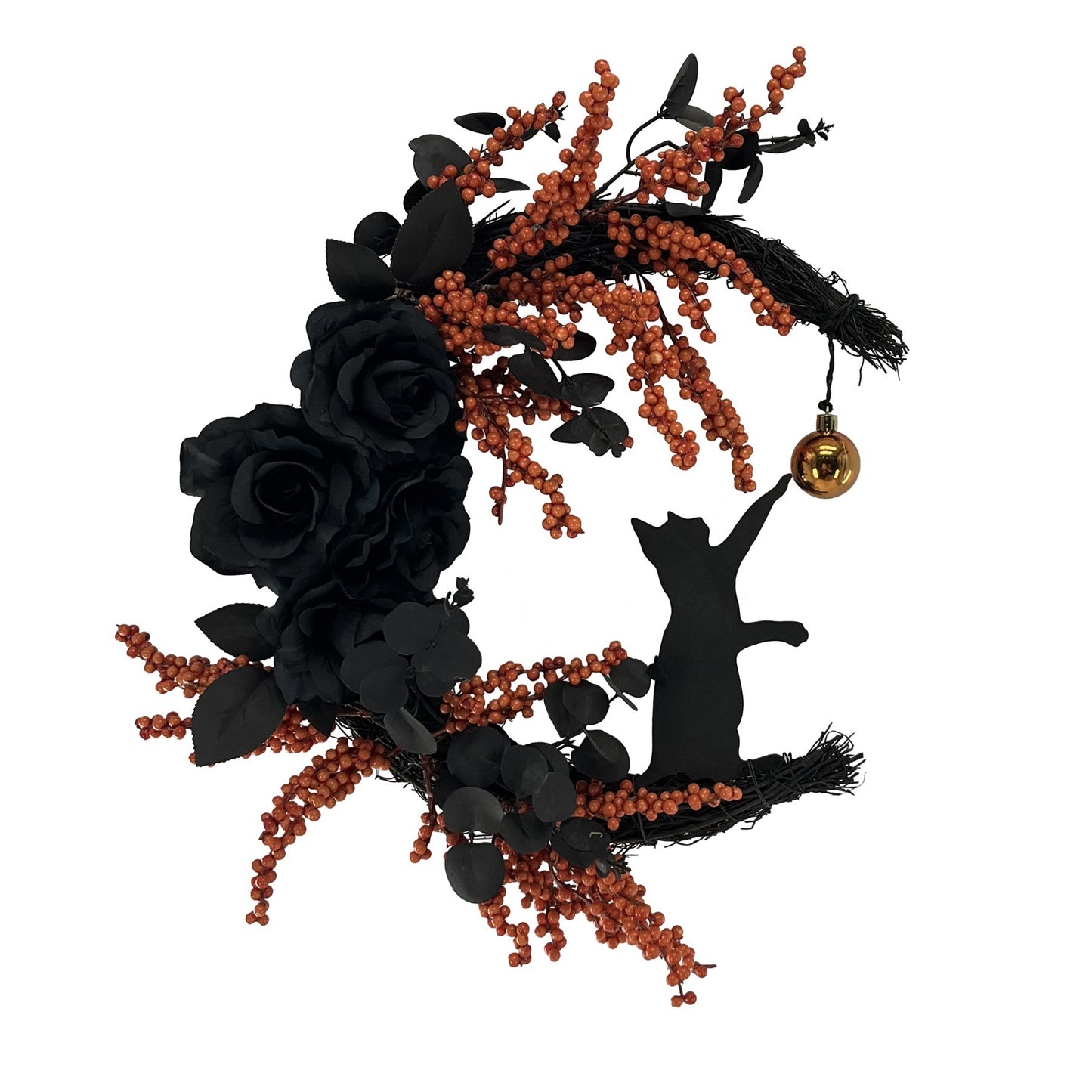 Cat &amp; Moon Wreath (50cm)
