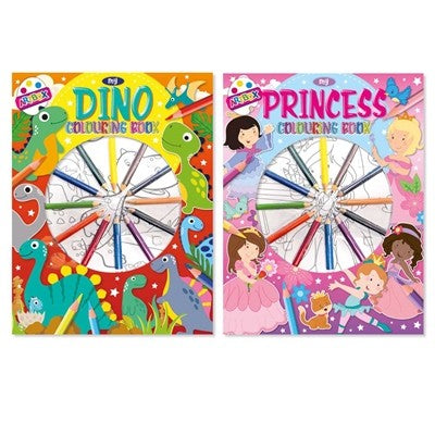 Assorted Colouring Book &amp; Pencils