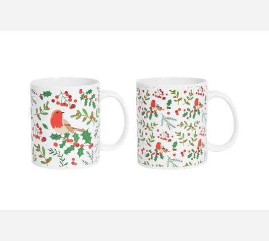 Christmas Robin Mug (Assorted)