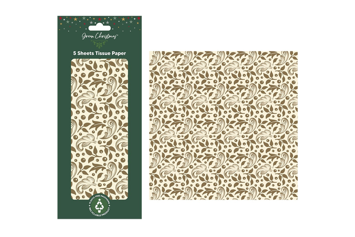 Gold Foliage Tissue Paper (5 Sheets)