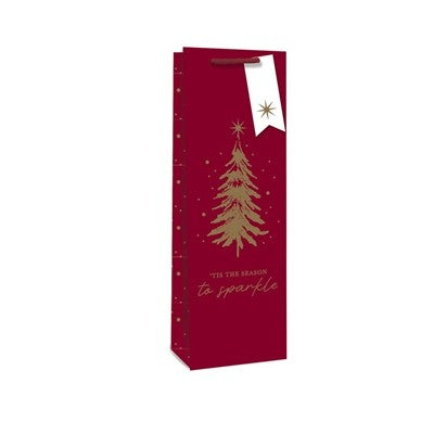 Red Gold Tree Bottle Bag
