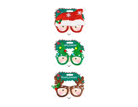 Red Christmas Novelty Glasses