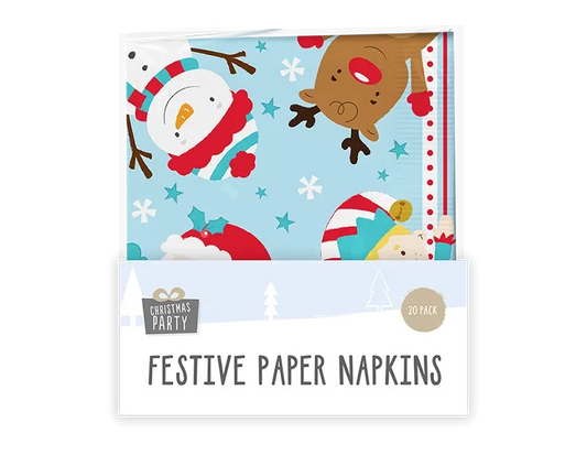 Christmas Character Napkins (Pack of 20)