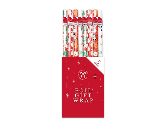 Cute Christmas Foil Wrapping Paper (3m)