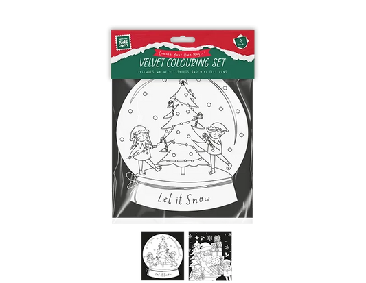Christmas Velvet Colouring Set (Pack of 2)