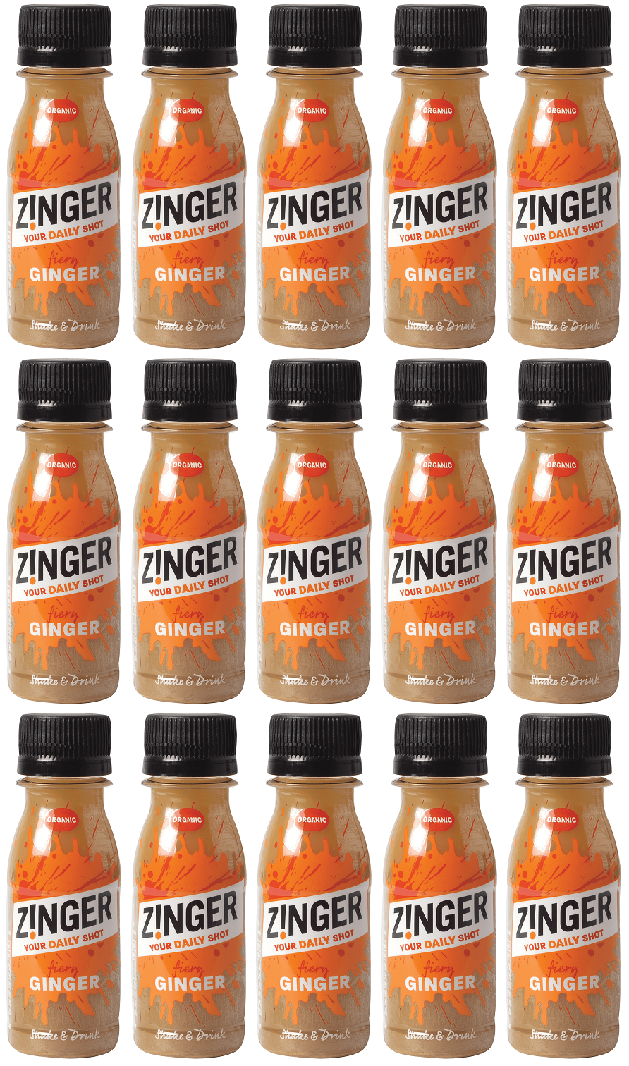 15 x James White Organic Ginger Zinger Shot - 70ml
