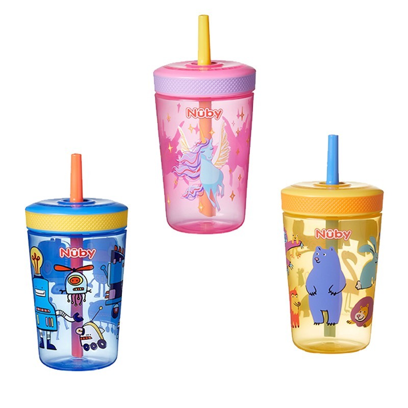 Nuby Baby Toddler Sip It Swirler Straw Drinking Training Cup 14oz 18m+