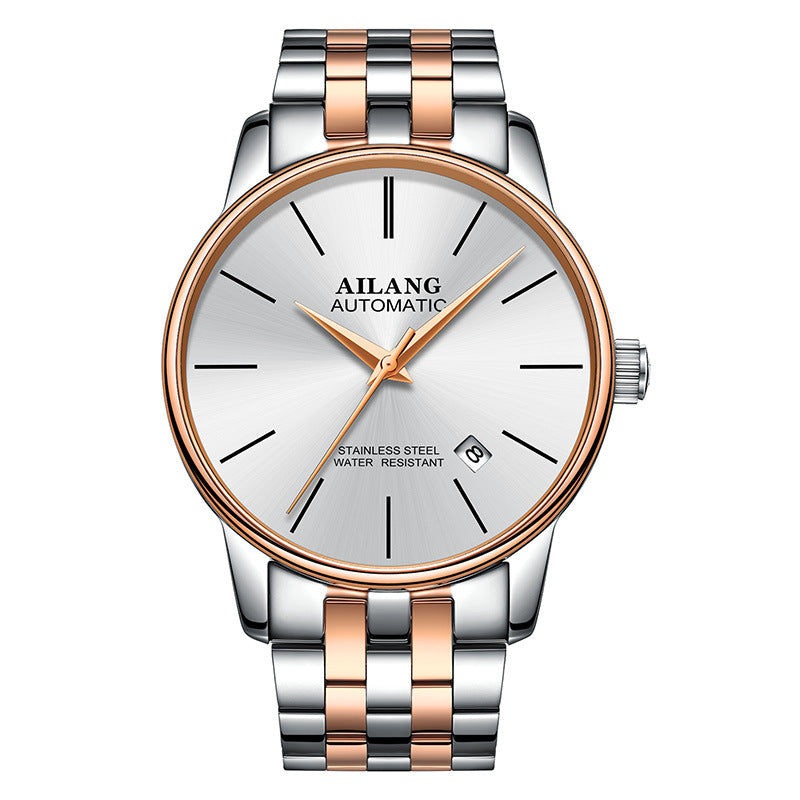 Men's Automatic Mechanical Watch - Rose Gold Black Premium Wrist Watch