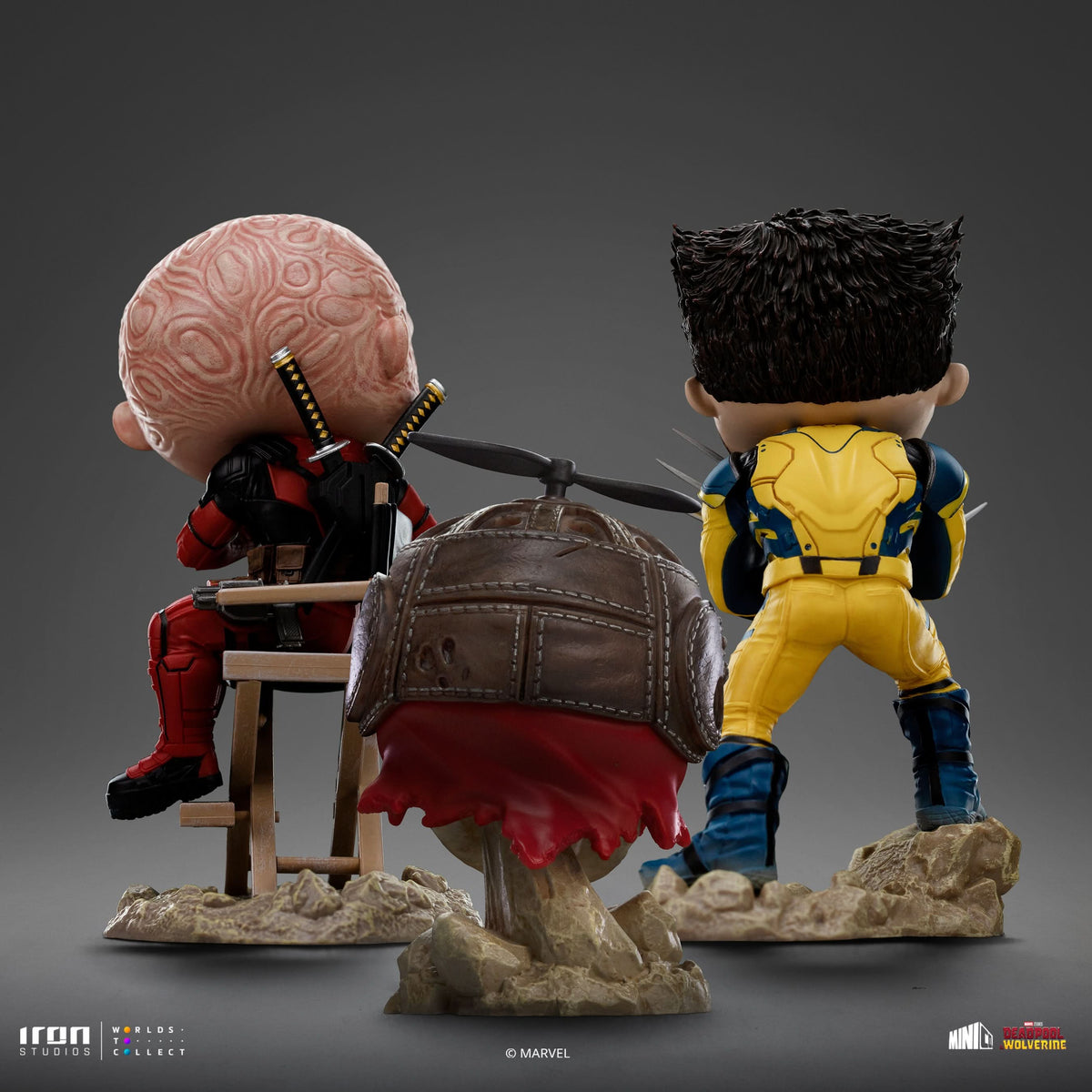 Statue Deadpool, Wolverine and Headpool (Unmasked) - Deadpool & Wolverine - Minico - Iron Studios