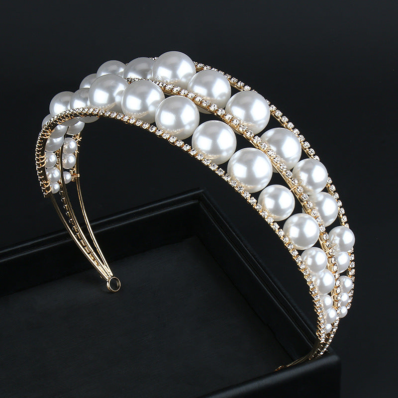 Handmade Pearl & Rhinestone Bridal Headband