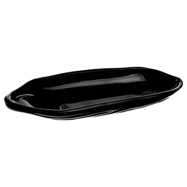 Vidrio Set Of Two Corn On The Cob Black Coloured Glass Dishes