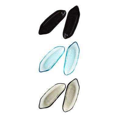 Vidrio Set Of Two Corn On The Cob Black Coloured Glass Dishes