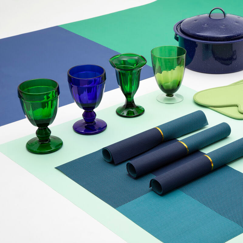 Vidrio Green Coloured Glass Sundae Goblet