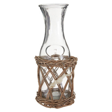 Country Cottage Carafe with Willow Basket