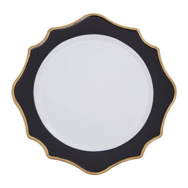 Black and White Round Charger Plate | Dia