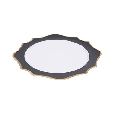 Black and White Round Charger Plate | Dia