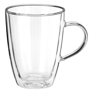 Amari Clear Borosilicate Glass 330ml Mug with Double Wall Design