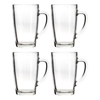 Clear Tall Glass Mugs Set of 4 | Euri