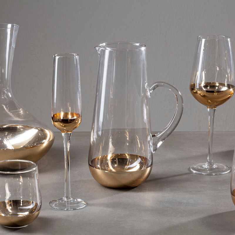 Horizon Clear And Gold Finish Pitcher