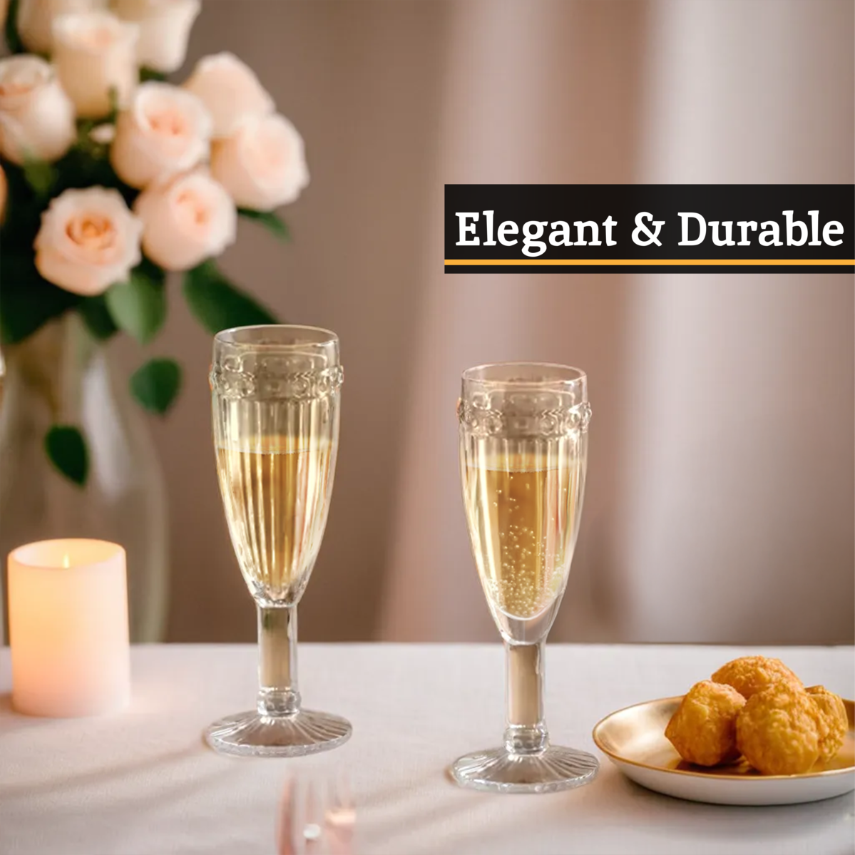 Auclair Set Of Four Champagne Glasses