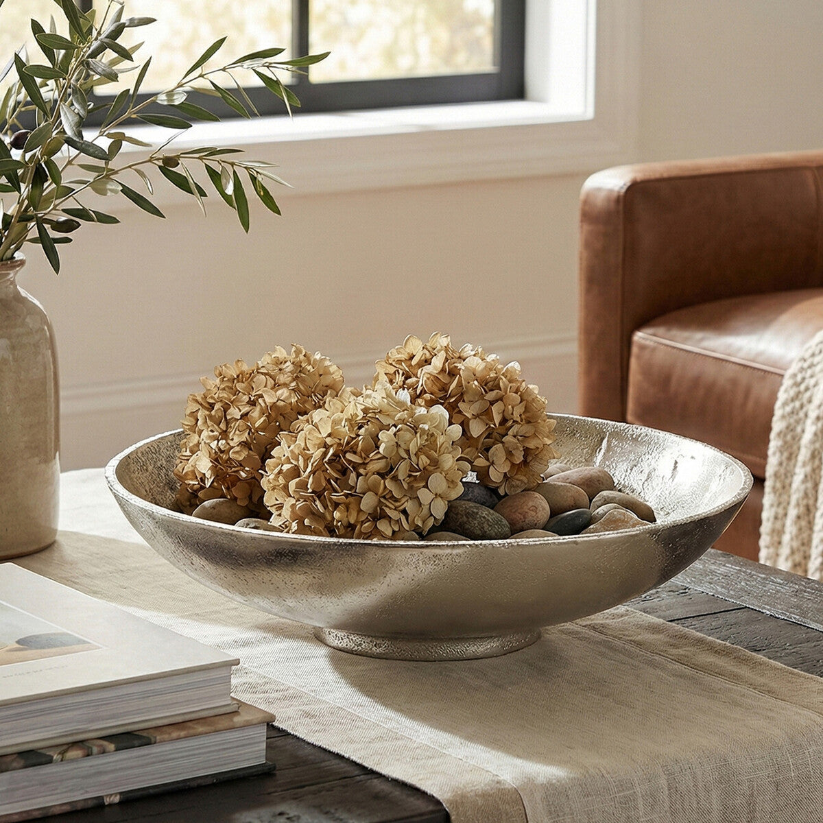 Hampstead Medium Nickel Finish Bowl