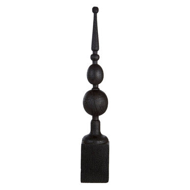 Fidel Black Rustic Mango Wood Finial Sculpture
