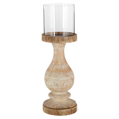 Bati Mango Wood Pillar Candle Holder