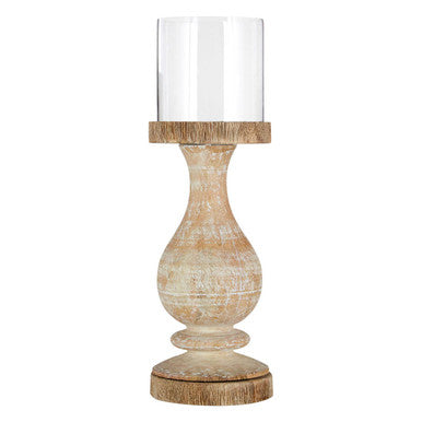 Bati Mango Wood Pillar Candle Holder