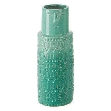 Visage Large Aqua Face Vase