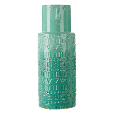 Visage Large Aqua Face Vase
