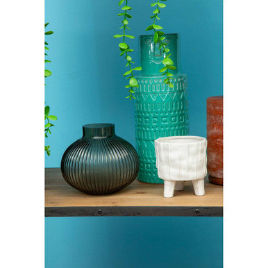 Visage Large Aqua Face Vase