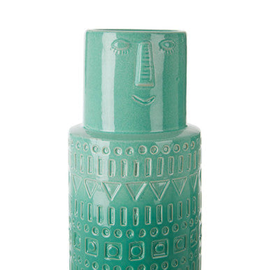 Visage Large Aqua Face Vase