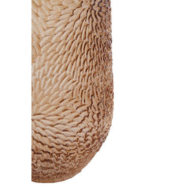 Large Embossed Amber Glass Vase | Colbie