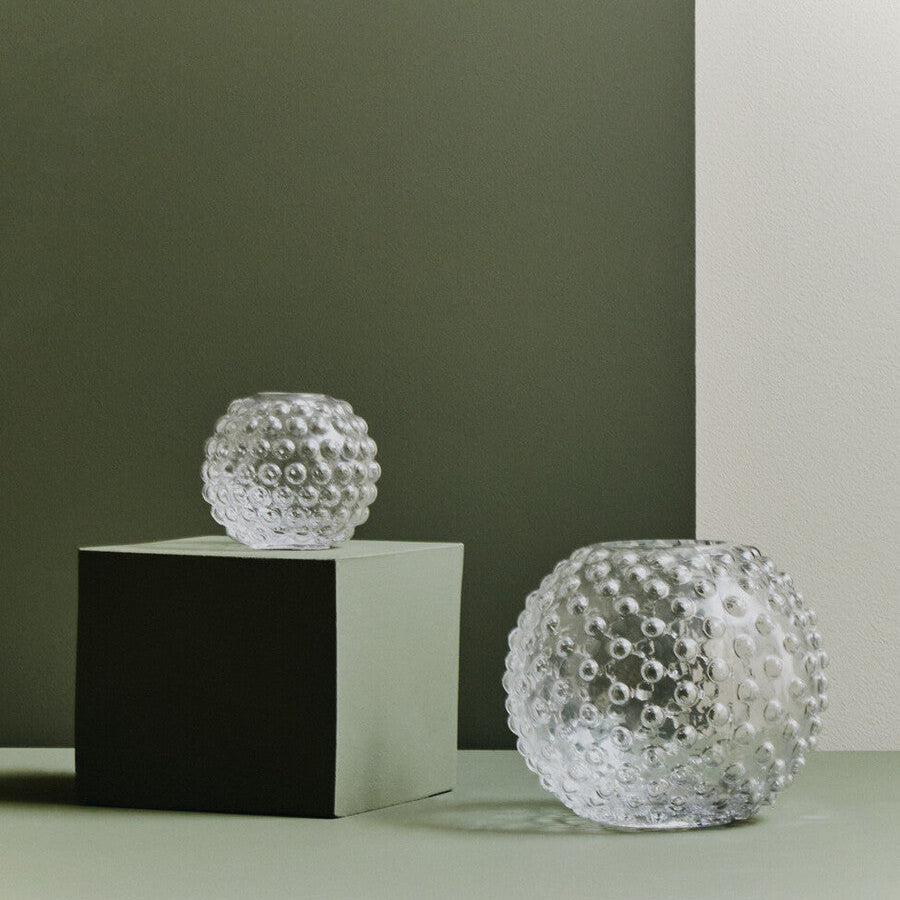 Bolla Large Round Clear Glass Vase