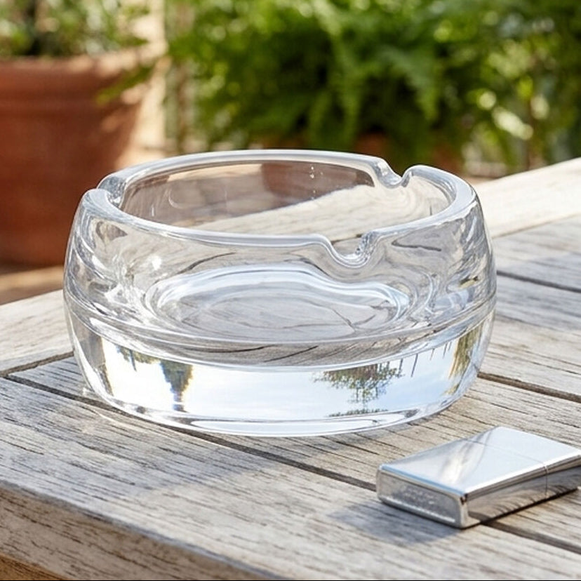 Small Crystal Plain Ashtray | Beaufort