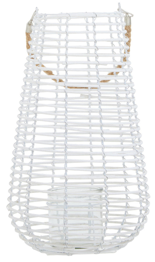 Large White Rattan Lantern | Lentigo
